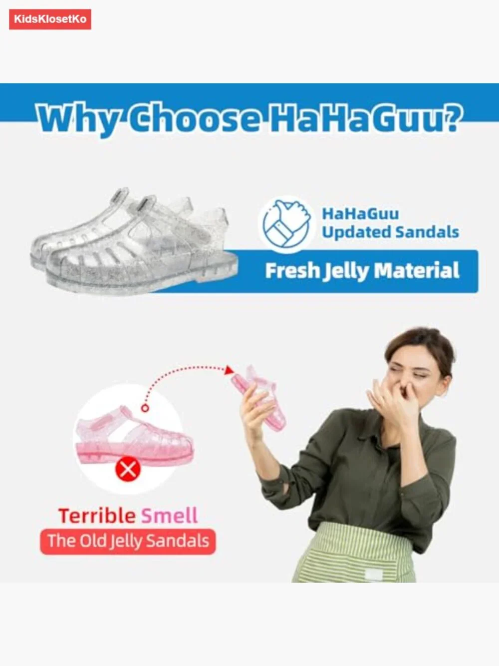 Closed Toe Jelly Sandals for Girls - Waterproof Fisherman Sandals